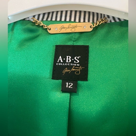 A.B.S. Puff Sleeve Striped Blazer - Picture 2 of 9